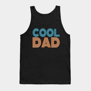 Simple Cool Dad Father's Day Neon Retro Typography Tank Top